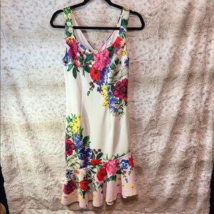 VENUS Multicolor Floral Asymmetrical Dress XS